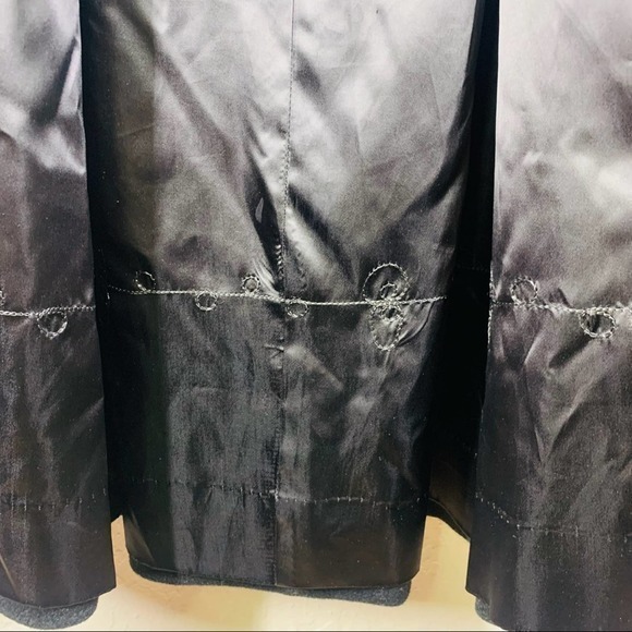 VINTAGE Union Made Retro Black Single-Breasted Wool Midi-Princess Swing‎ Coat - Picture 9 of 13